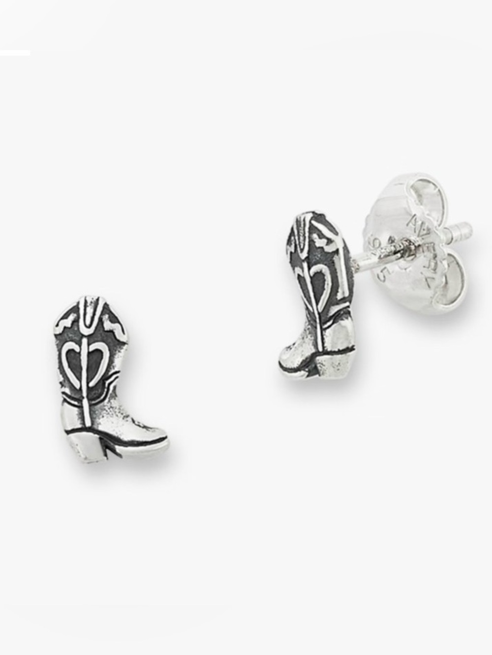 *Retiring* James Avery Silver Mini Cowgirl Boot Stud Earrings